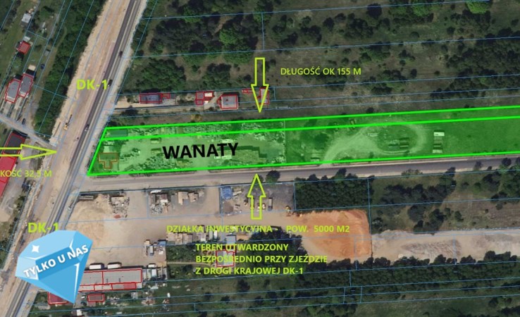 działka na wynajem - Kamienica Polska, Wanaty